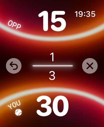 Live scoreboard on Apple Watch