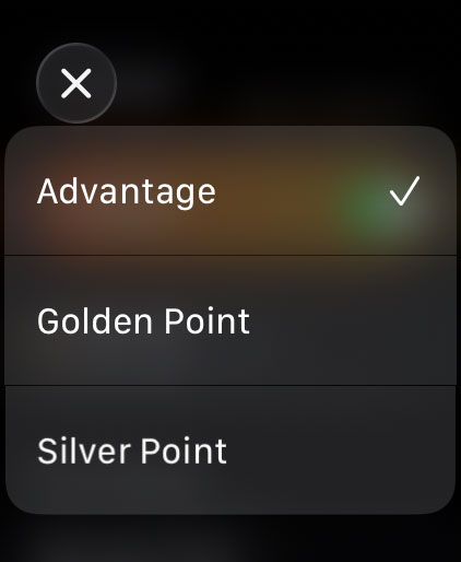 Deuce rules on Apple Watch